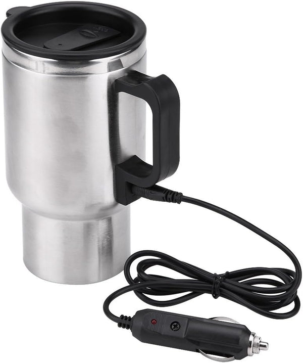 Hot Water Kettle Electric, Travel Kettle, 12V 450ml Stainless Steel Car Heating Cup, Portable