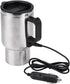 12V Electric Car Cup, 450ml Travel Heating Mug, Stainless Steel Coffee Tea Kettle for 12V Power Source