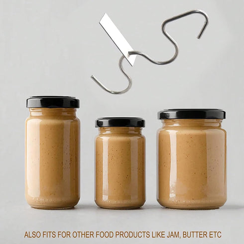 Bezseili 2PCS Peanut Butter Stirrer - Mixer Tool, Multipurpose Stainless Steel Nut Butter Manual Churner Gadgets Jam