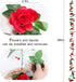 LESING 4PCS Artificial Rose Garlands, 28.8FT Fake Silk Flower Vines with Greenery Plants for Wedding Decoration