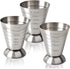 Stainless Steel Measuring Cup Pack of 2 - 2.5 oz, 75 ml, 5 Tbsp Cocktail Jiggers