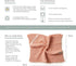 Wild & Stone Organic Cotton Dish Cloth, Eco-Friendly Biodegradable Kitchen Cloth, Compostable Cleaning Cloth, Rose