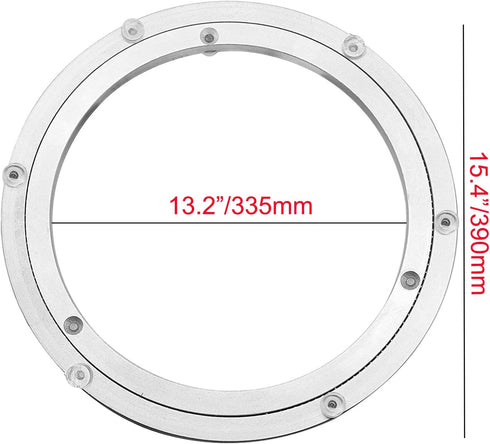 Heavy Duty Aluminium Alloy Turntable Bearing, 16" Lazy Susan Rotating Plate for Smooth Swivel Dining Table