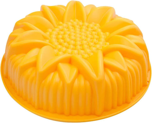 9.8'' Sunflower Birthday Cake Mold Silicone Baking Molds for Party Cake, Dessert, Tart, Pie, Flan