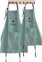 YOLOPARK Lovely Parent and Child Apron, Comfortable Simple Apron with Pocket for Cooking, Pack of 2