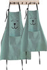 YOLOPARK Lovely Parent and Child Apron, Comfortable Simple Apron with Pocket for Cooking, Pack of 2