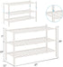 2 Closet RONGJlA Tier Bamboo Shoe Rack for Free Standing Wood Shoe Shelf Storage Organizer for Entryway Small Space