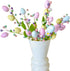 VSHZXFH 4pcs Artificial Easter Spray Vine with Pastel Easter Eggs and Berries- Decorative Spring Floral Stems-Egg Twig