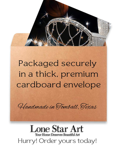 The Money Shot Diamond Basketball Hoop: 11x14 Unframed Poster - Luxury Hoop for Hoopers, Game Room Decor