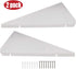 evron Corner Mounting Shelf Set of 2 - Easy to Install Floating Wall Shelves with Wood Grain Finish