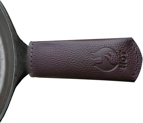 Leather Cast Iron Skillet Pan Handle Cover, Standard 4.5, Thick Heat Resistant Holder for Skillets