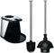 ToiletTree Products Modern Deluxe Freestanding Toilet Brush and Plunger Combo (Black -