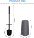 SetSail 3 PacksGery Toilet Brush, Compact Size Toilet Bowl Brush and Holder Toilet Brushes for Bathroom with Stainless