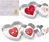 5 Pieces Heart Cookie Cutter - 3.95", 3.35", 2.75", 2.36", 1.37" Valentine s Day Cookie Cutters for Baking and