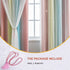 conokata Grommet 2 52W 84L) Star Girl and Kids Curtains for Bedroom Rainbow Ombre Double Layer Cute Shot Nursery