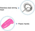 MECCANIXITY Mini Electric Tumbler Stirrer - Handheld Battery Operated Stirring Pink for DIY Glitter Tumbler