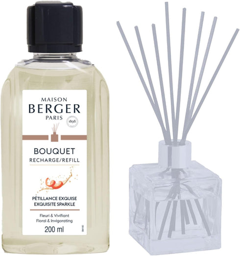 MAISON BERGER Fragrance Refill for Reed Sticks and Ceramic Diffuser - Exquisite Sparkle, 6.76 Fluid Ounces - 200