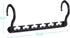 HOUSE DAY Sturdy Plastic Space Saving Hangers, 12 Pack, Closet Organizer for Heavy Clothes (Black)