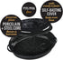 Granite Ware 15-Inch Covered Oval Roaster, 10 Lb Capacity, Enamel Steel Cookware, Dishwasher Safe, Speckled Black