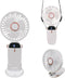 Portable Handheld Fan, Type-C Rechargeable 2000mAh Desk Personal Fan, 90° Adjustable Neck Fan with 5 Speed Wind (White)