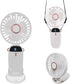 Portable Handheld Fan, Type-C Rechargeable 2000mAh Desk Personal Fan, 90° Adjustable Neck Fan with 5 Speed Wind (White)