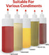 16 oz. 10 Pack 16 Reli. Plastic Squeeze Bottles, | | Condiment Squeeze Bottles for Sauces | Clear w/Red Tip Cap | Ounce