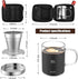 Pour Over Coffee Maker Set for Travel/Camping/Hiking, 14 Oz Borosilicate Glass Mug, Stainless Steel Coffee Filter