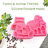 4Pcs/Set Forest Themed Fondant Molds, Animal Tree Trunk Squirrel Mushroom Pinecones Cake Decorating Tool Mold