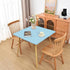 34x34 inch Baby Blue Fitted Tablecloth with Elastic for Square Folding Tables Washable Stretchy Spandex Card Table