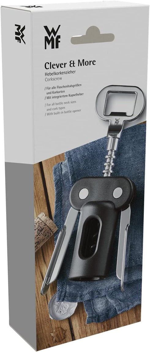 WMF Clever & More Corkscrew with Arms, Black