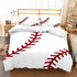 LanS Precise Baseball Sport Series Duvet Cover Bedding Set, 3/4 Piece Set (Duvet Cover + 2 Pillowcases + Sheets)