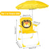 Summer 1-5 PLULON Kids Beach Chair with Umbrella Folding Lawn and Camping Chair with Shade for Beach, Pool, Travel