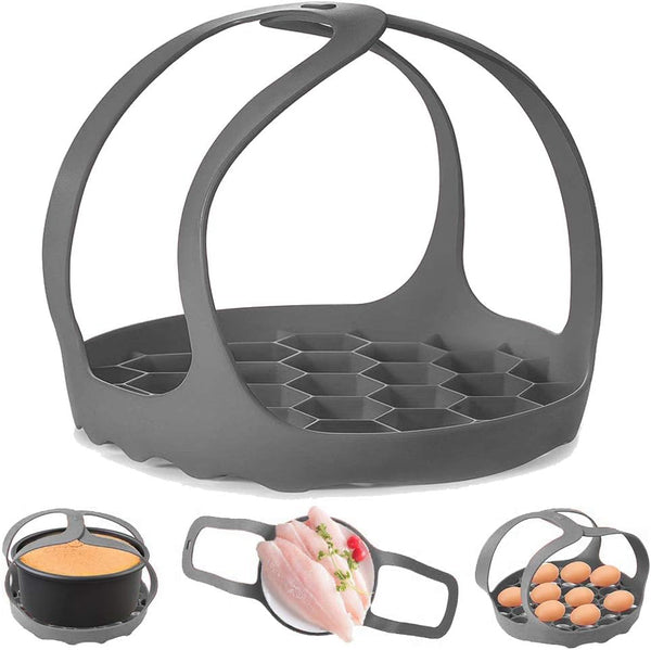 Pressure Cooker Sling, Silicone Bakeware for 6 Qt/8 Qt Instant Pot, Ninja Foodi, Anti-scalding Lifter Steamer Rack,