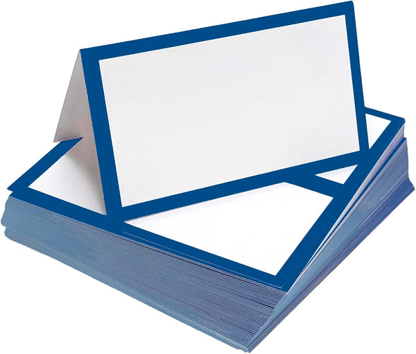 Tented Place Cards - 50 Pack Folded Cards for Weddings, Buffet Labels, Banquet Tables, Cocktail Parties, Name Cards