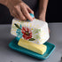 Countertop Wisenvoy Butter Dish Ceramic Butter Dish with Lid Butter Keeper Butter Dish with Lid for Flower Butter Crock