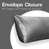 MR&HM Satin Body Pillow Cover | Soft Breathable Case with Envelope Closure | Cooling Long Pillowcase, Grey