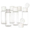 Chica and Jo 2oz Clear Plastic Empty Squeeze Bottles with Flip Cap, Set of 6, TSA Travel Size, Made in the USA