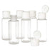 Chica and Jo 2oz Clear Plastic Empty Squeeze Bottles with Flip Cap, Set of 6, TSA Travel Size, Made in the USA