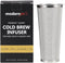 MODERNJOE'S Premium Cold Brew Coffee Filter for 1 Quart Mason Jars, 50 Micron EXTRA Fine Mesh Stainless Steel