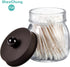 SheeChung 4 Pack Apothecary Jars with Lids, Bathroom Organizers for Q-tips, Cottons, Floss, Small Mason Jars