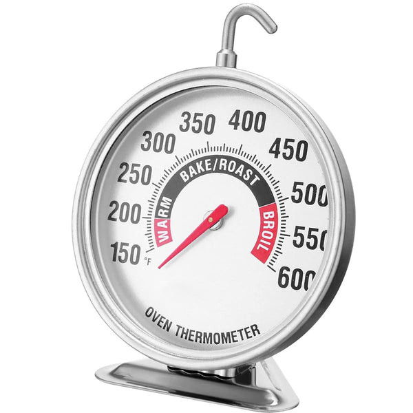 Large 3 Inch Dial Oven Thermometer 150?-600? Stainless Steel for Gas & Electric Oven, Grill Cooking, Accurate Reading