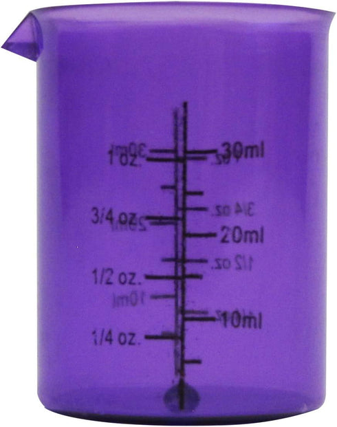 Treasure Gurus Novelty Chemistry Beaker Plastic Drink Shot Glass Set - 4 Glasses Science Flask Party Supply