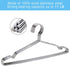 Seropy Coat Hangers, 10 Pack Heavy Duty Stainless Steel Hangers with Non Slip Grooves, 16.5 Inch Ultra Thin Metal