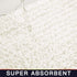 Walensee Bathroom Rug, Non Slip Bath Mat (24x17 Inch Ivory), Water Absorbent Super Soft Chenille for Shower Floor