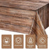 Tatuo Natural Wood Grain Tablecloths, Rustic Plastic Table Covers for 54 x 108 Inch Rectangle Table, Brown