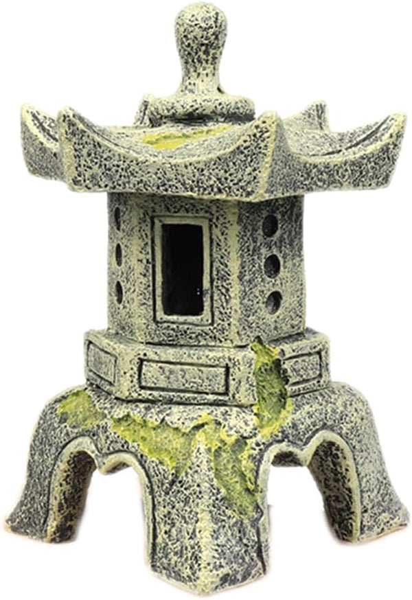 Zen Garden Decor Pagoda Lantern Statue for Outdoor Patio, Bonsai Plant Pots Japanese Yard Sculpture