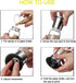 Pepper Grinder or Salt Grinder with Adjustable Coarseness, Ceramic Blades, Refillable Tall Glass Body (6OZ, 7.5")