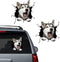 Dog Window Clings, Husky Crack Decals, 3D Static Stickers for Car and Home Decor, 2 PCS