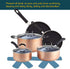 Pan Pot Protectors, Larger & Thicker Protector Pads, 12 Pcs Pot Separator Pads for Protecting and Stacking Cookware