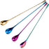 4 Pieces Cocktail Spoon Set, Long Handle Stainless Steel Spiral Pattern Mixing Shaker Spoon, 12 Inch, 4 Colors